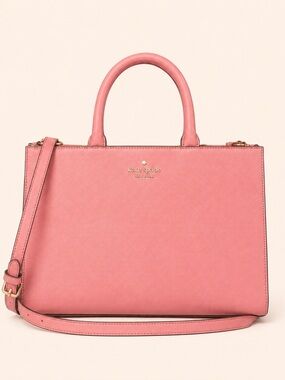 Kate Spade Sam Medium Satchel Handbag Purse in Bright Carnation Pink